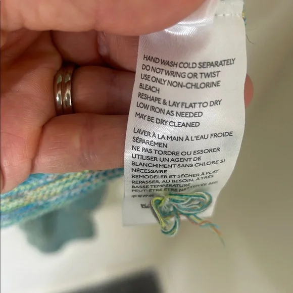 ANTHROPOLOGIE Blue Watercolor Tie-Dye Sweater Size Large - Picture 14 of 16